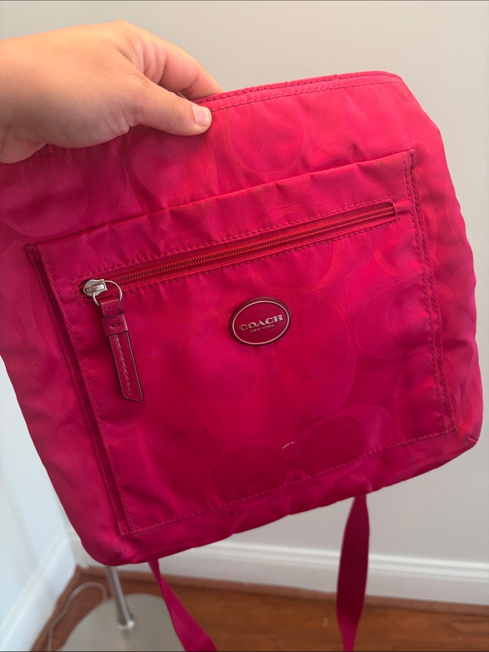 Coach Hot Pink Nylon Crossbody Bag